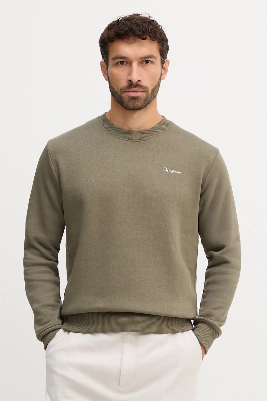 Mikina Pepe Jeans zelená farba, jednofarebná, PM5800013