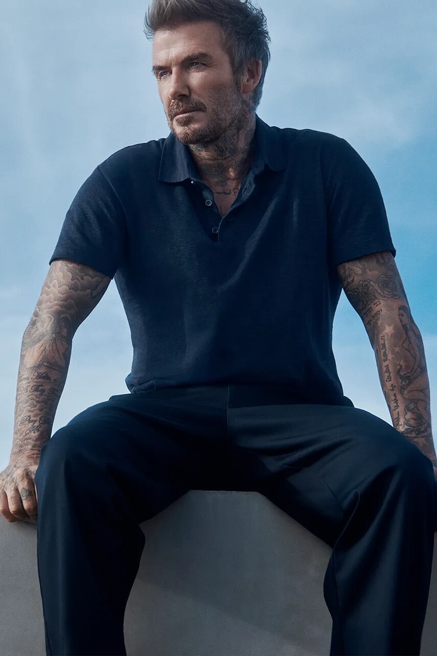 Nohavice BOSS BECKHAM X BOSS tmavomodrá farba, rovný strih, 50549203