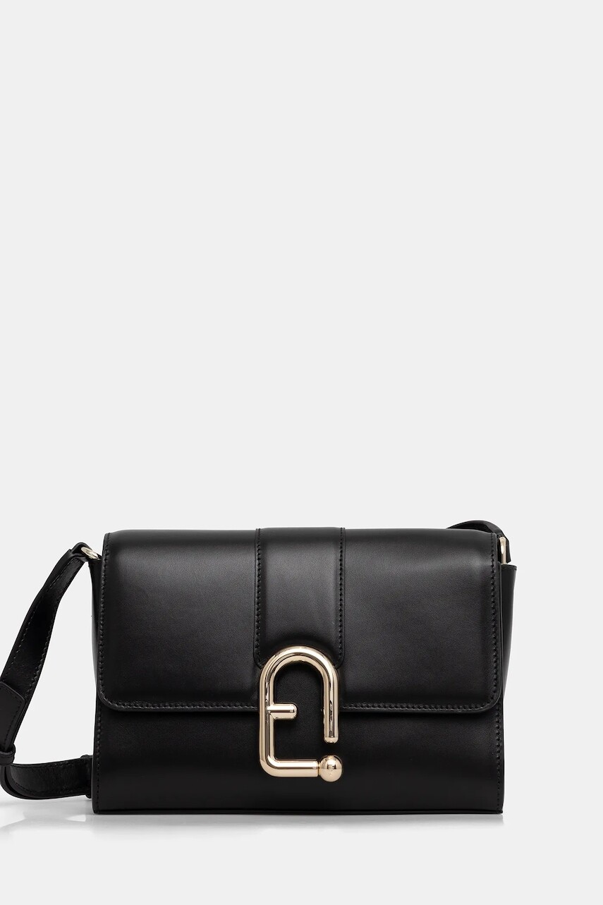 Kožená kabelka Furla čierna farba, WB01683.BX3346.O6000
