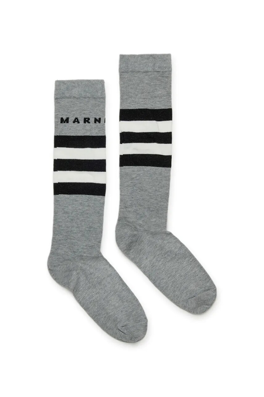 Detské ponožky Marni MZ39U SOCKS šedá farba, M01631