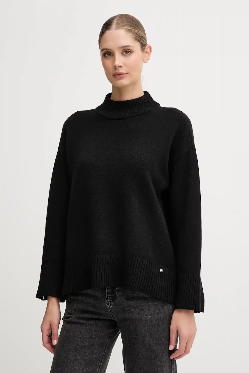 Sveter Dkny čierna farba, ľahký, DJ5R0889