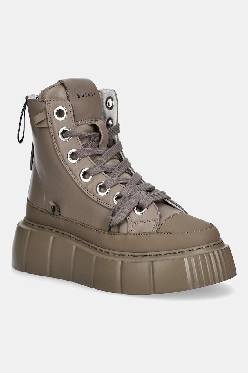 Tenisky Inuikii Leather Matilda hnedá farba, 1001.002.0042.163