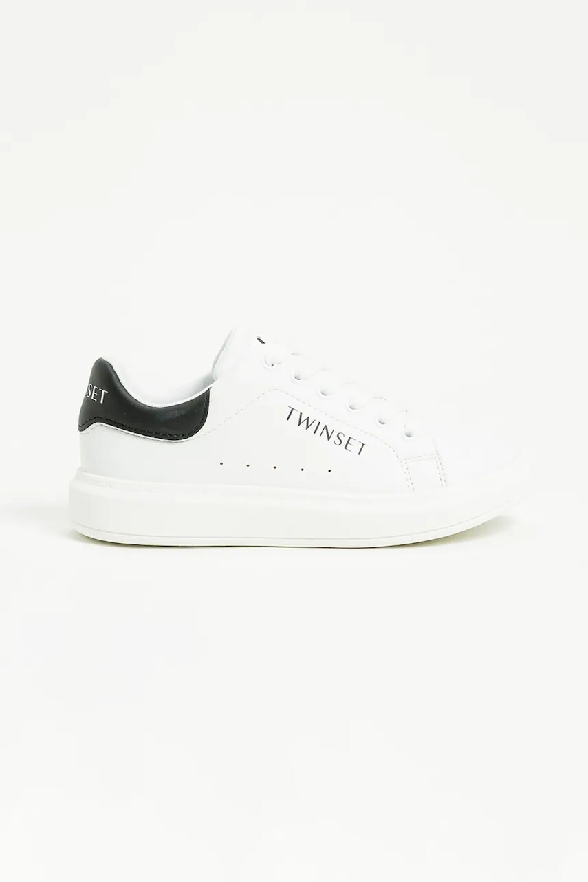 Detská kožené tenisky Twinset biela farba, 252GCJ010