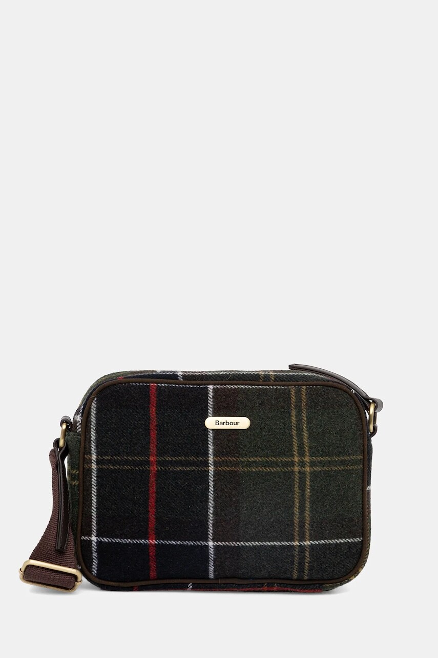 Kabelka s prímesou vlny Barbour zelená farba, LBA0478