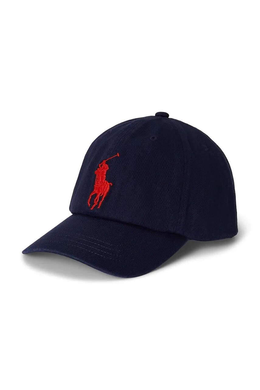 Detská bavlnená šiltovka Polo Ralph Lauren tmavomodrá farba, 323980965002