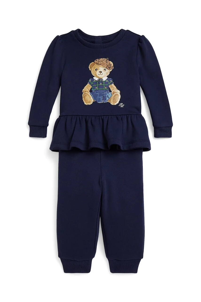 Detská tepláková súprava Polo Ralph Lauren tmavomodrá farba, 310978918001