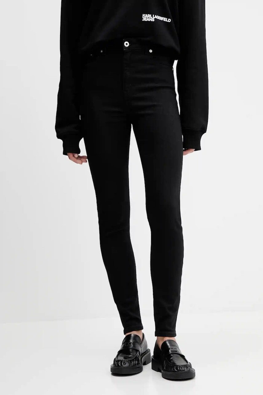 Rifle Karl Lagerfeld Jeans čierna farba, A3W10002