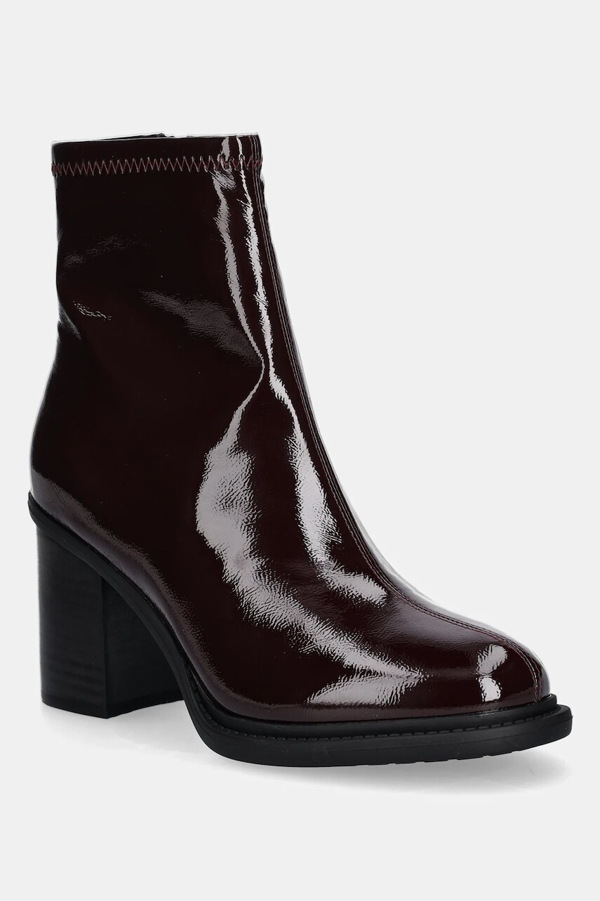 Členkové topánky Aldo XIOMARA bordová farba, na podpätku, 14116562