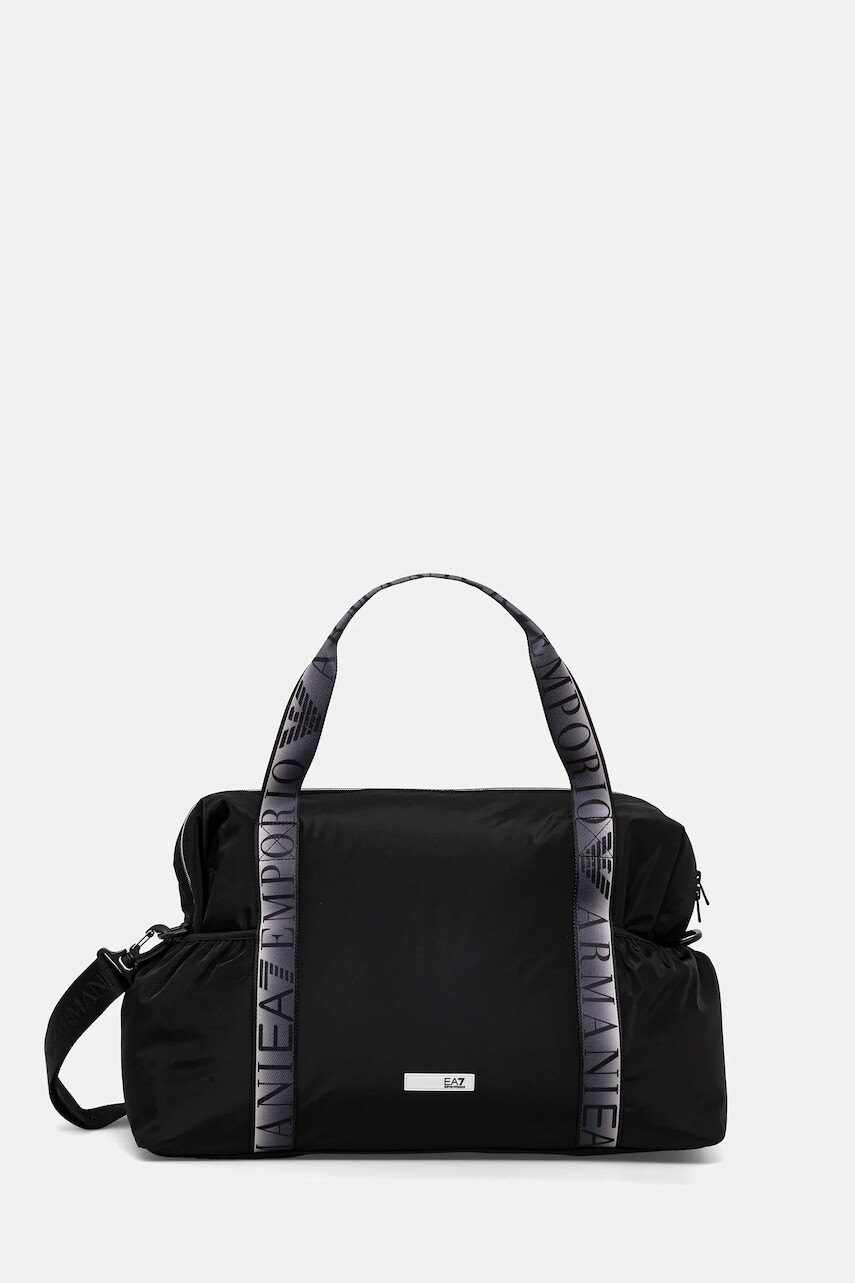 Športová taška EA7 Emporio Armani čierna farba, AF18306.7W000743