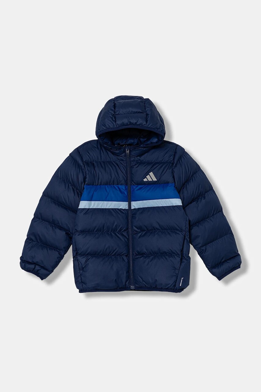 Detská bunda adidas tmavomodrá farba, JW2453