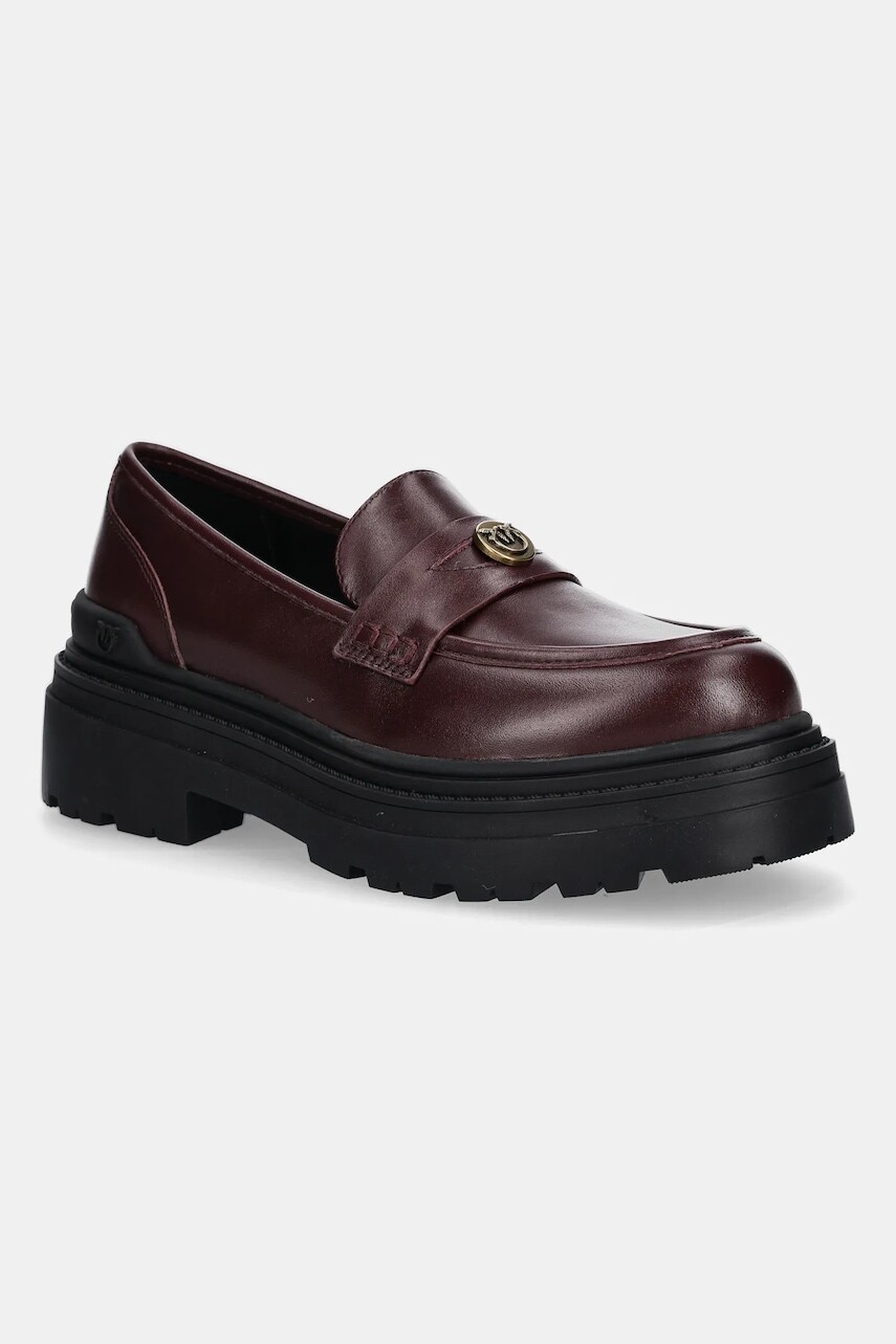 Mokasíny Pinko Mia 24 bordová farba, na platforme, SD0403P001P61