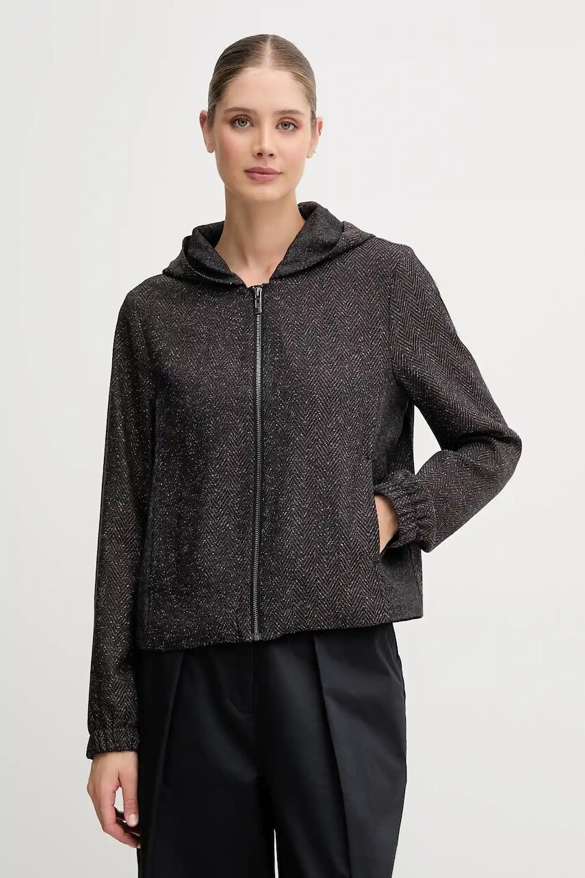 Bunda Mos Mosh BRIDGET čierna farba, prechodná, oversize, 173890