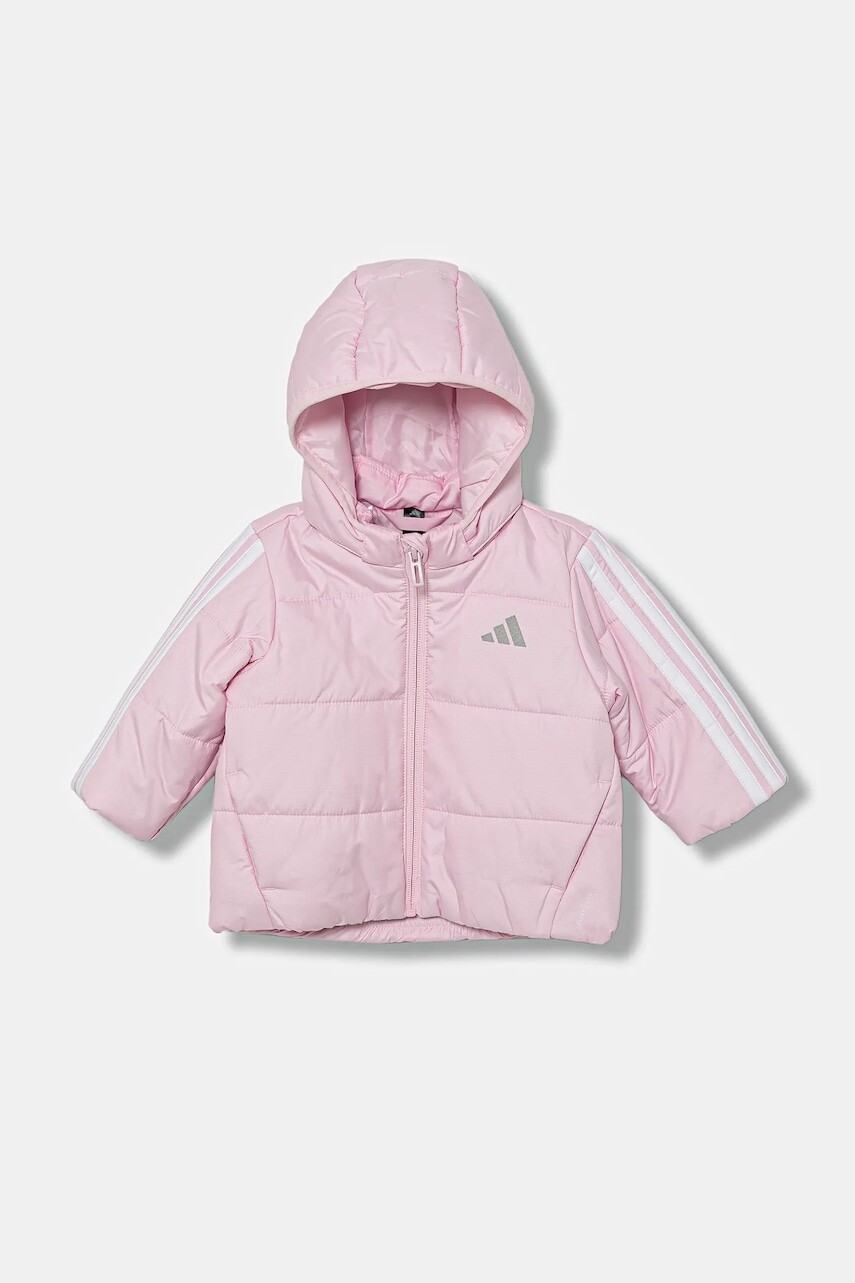 Detská bunda adidas ružová farba, JW2442