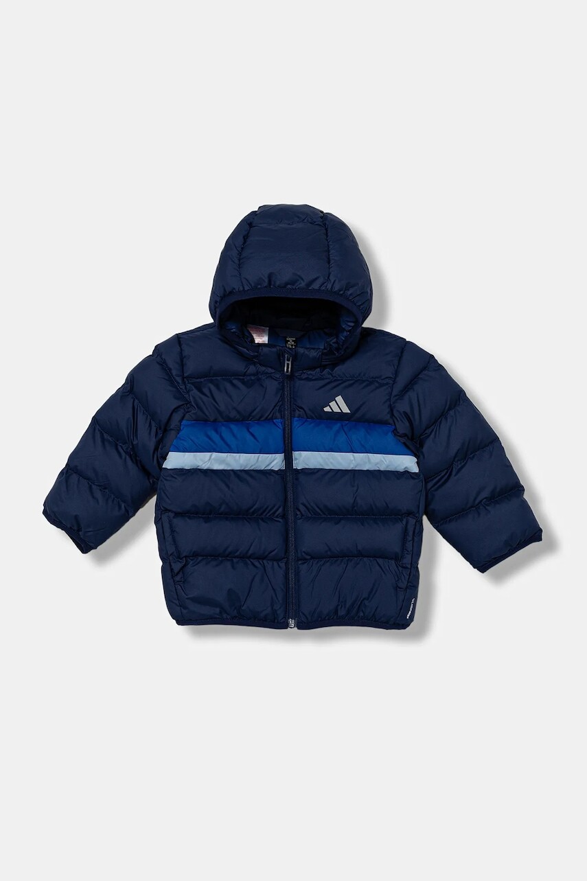 Detská bunda adidas tmavomodrá farba, JL7392