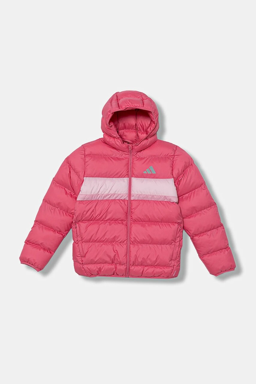 Detská bunda adidas ružová farba, JL7433