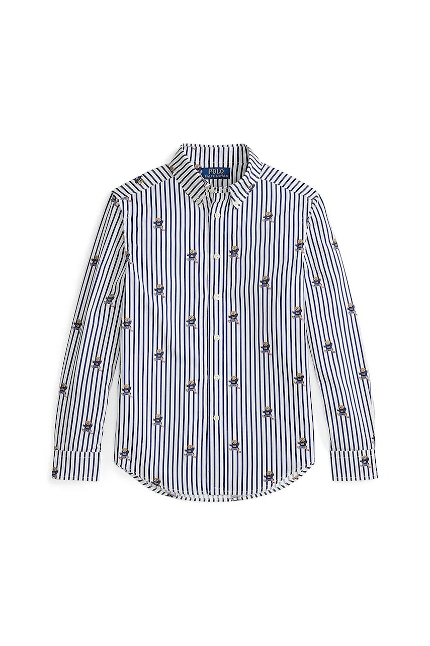 Košeľa Polo Ralph Lauren tmavomodrá farba, 323979326001