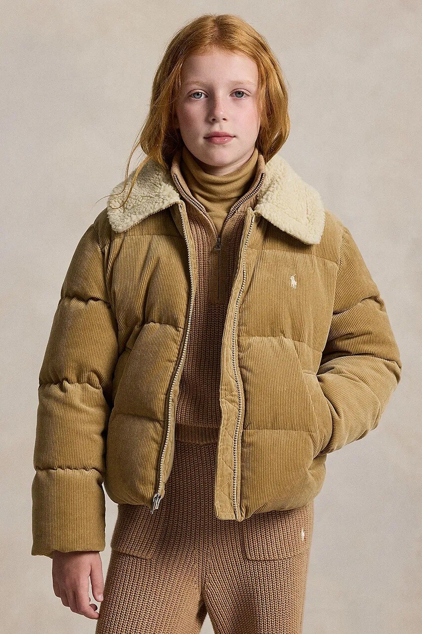 Bunda Polo Ralph Lauren béžová farba, 313978743002