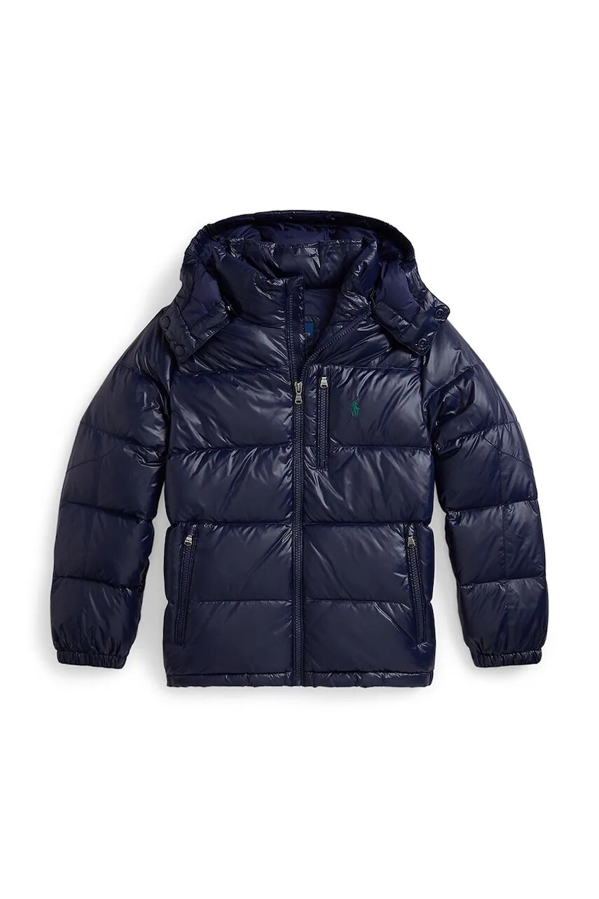 Detská bunda Polo Ralph Lauren tmavomodrá farba, 323978459004