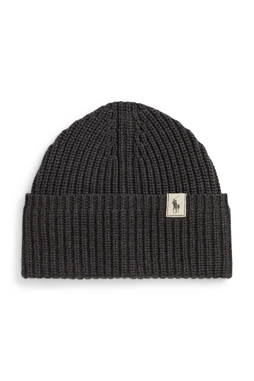 Detská bavlnená čiapka Polo Ralph Lauren šedá farba biela, 313950725005
