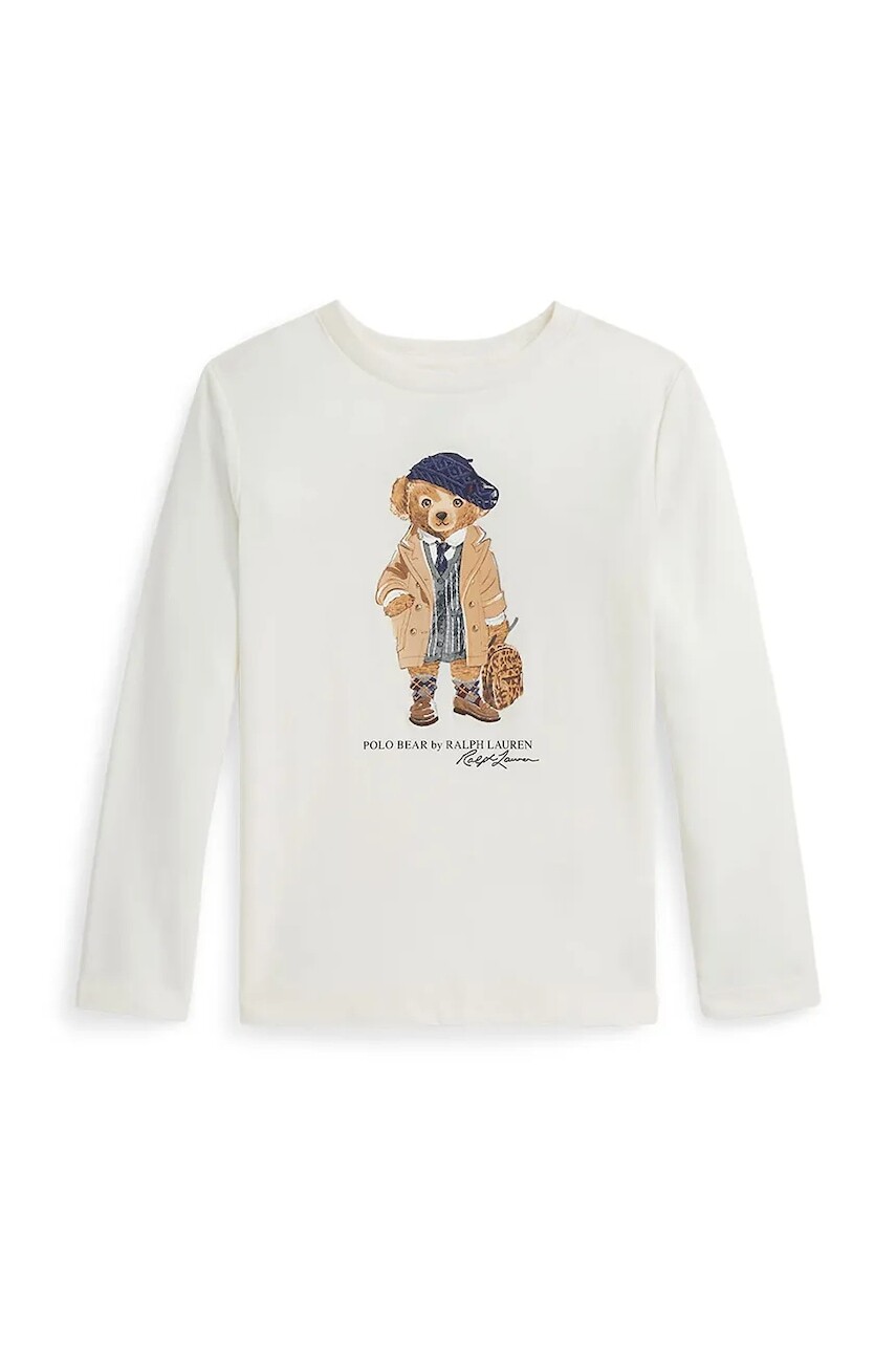 Tričko s dlhým rukávom Polo Ralph Lauren biela farba, 312979034001