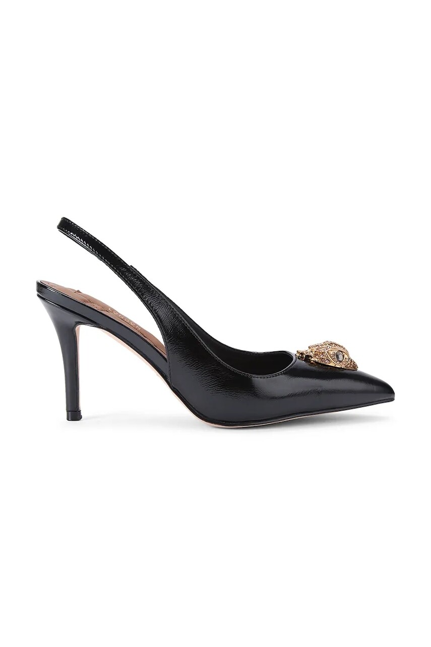 Kožené lodičky Kurt Geiger London Belgravia High Sling čierna farba, 3422800309
