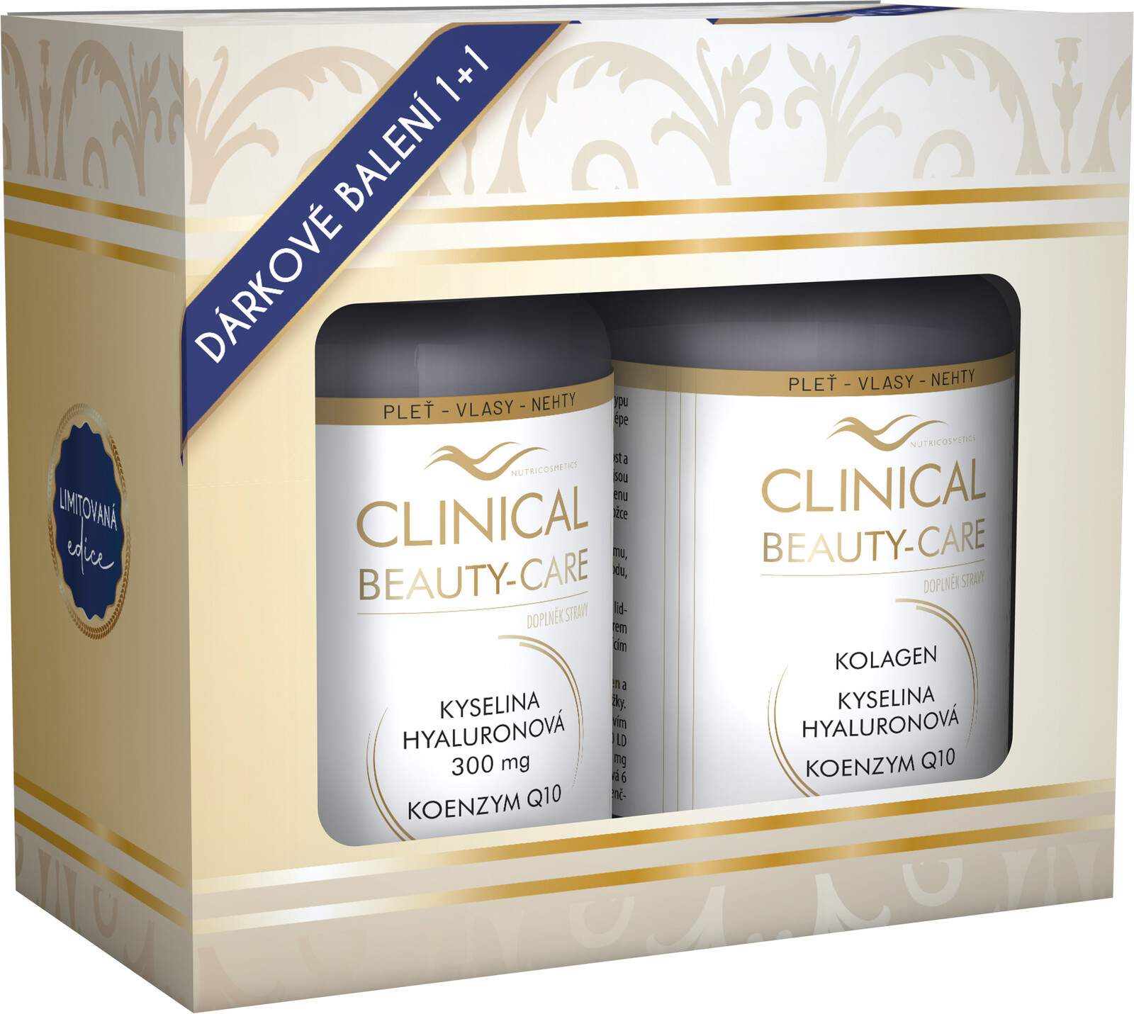 Clinical Clinical Beauty-Care Kyselina hyalurónová + Kolagén + Q10 60 kapsúl + 60 tabliet