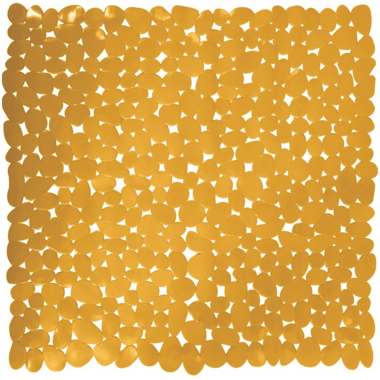Spirella Protiskluzová podložka do sprchy GALETS,žltá, 53 x 53 cm