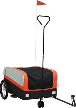 Shumee Vozík za bicykel 94068 čierny a oranžový, 45 kg, železo