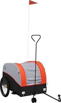Shumee Vozík za bicykel 94145 čierny a oranžový, 45 kg, železo