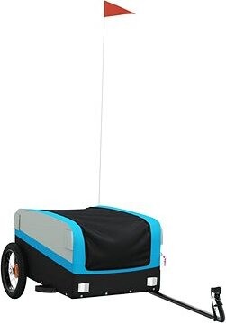 Shumee Vozík za bicykel 94037 čierny a modrý, 30 kg, železo