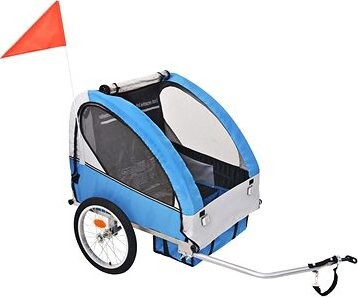 Shumee Vozík za bicykel, 30 kg, sivý a modrý