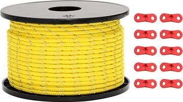 Shumee Stanové lanko s reflexnými prúžkami a napínačmi 50 m 5 mm, 4008131