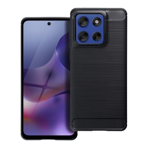 Puzdro Carbon Lux TPU Motorola Edge 60/60 Pro/60 Fusion - čierne