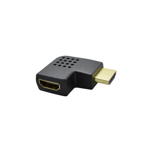 Lomený adapter HDMI pravý, čierny
