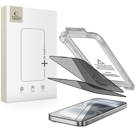 Tech-Protect Quick Set Spy 2x ochranné sklo na iPhone 15 / 16