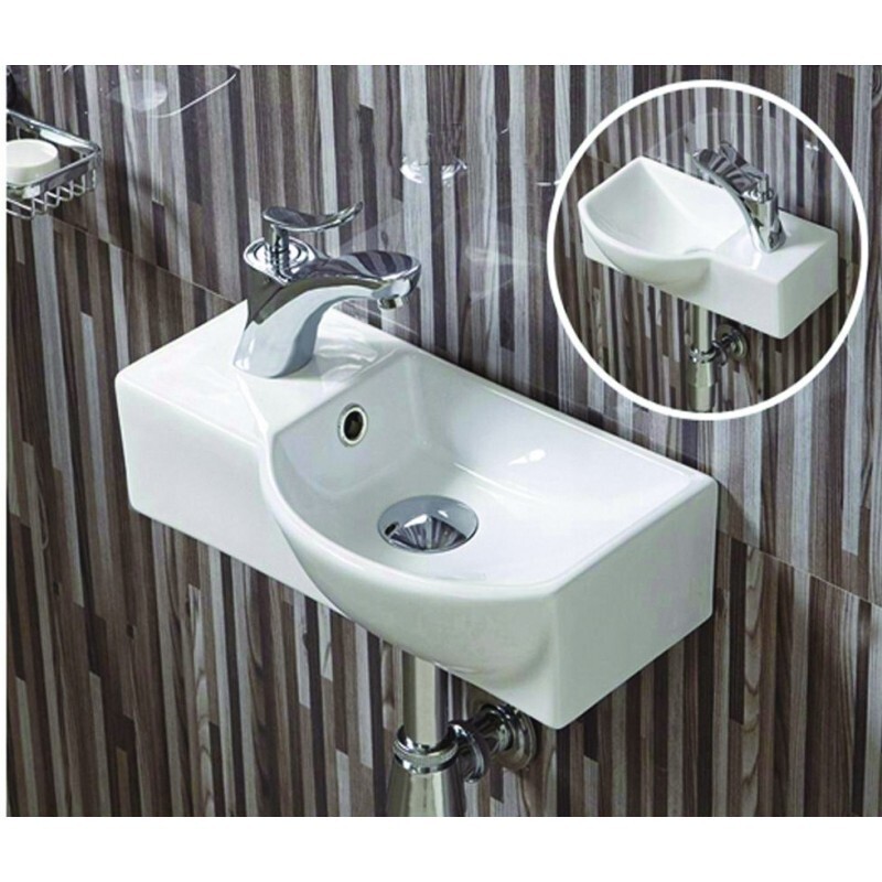 Keramické umývadlo klasické MEXEN HUGO 40x22,5 cm biele – pravé