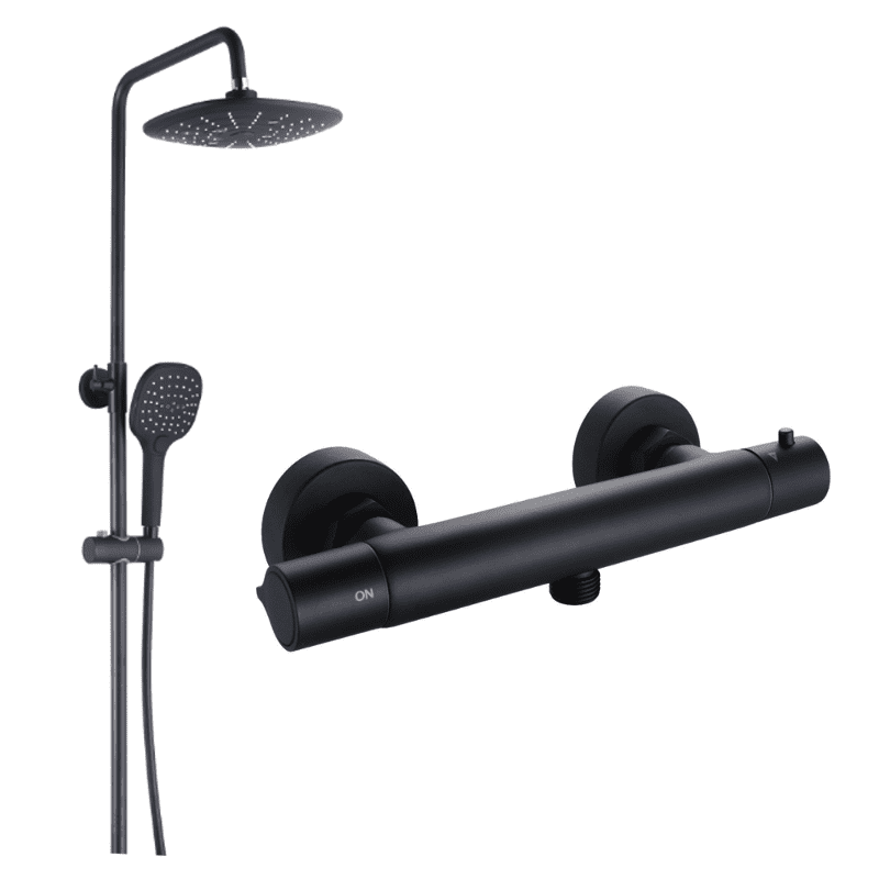 Sprchový set Mexen DENIS 78135-70 + 77105-70 čierny