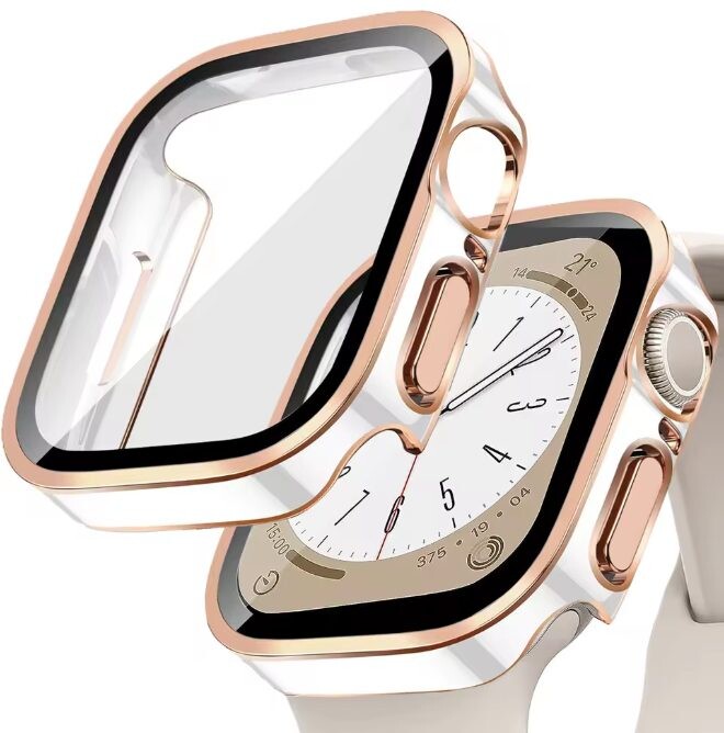 Ochranný kryt pre Apple Watch Ultra - Ružovozlatý biely, 49 mm