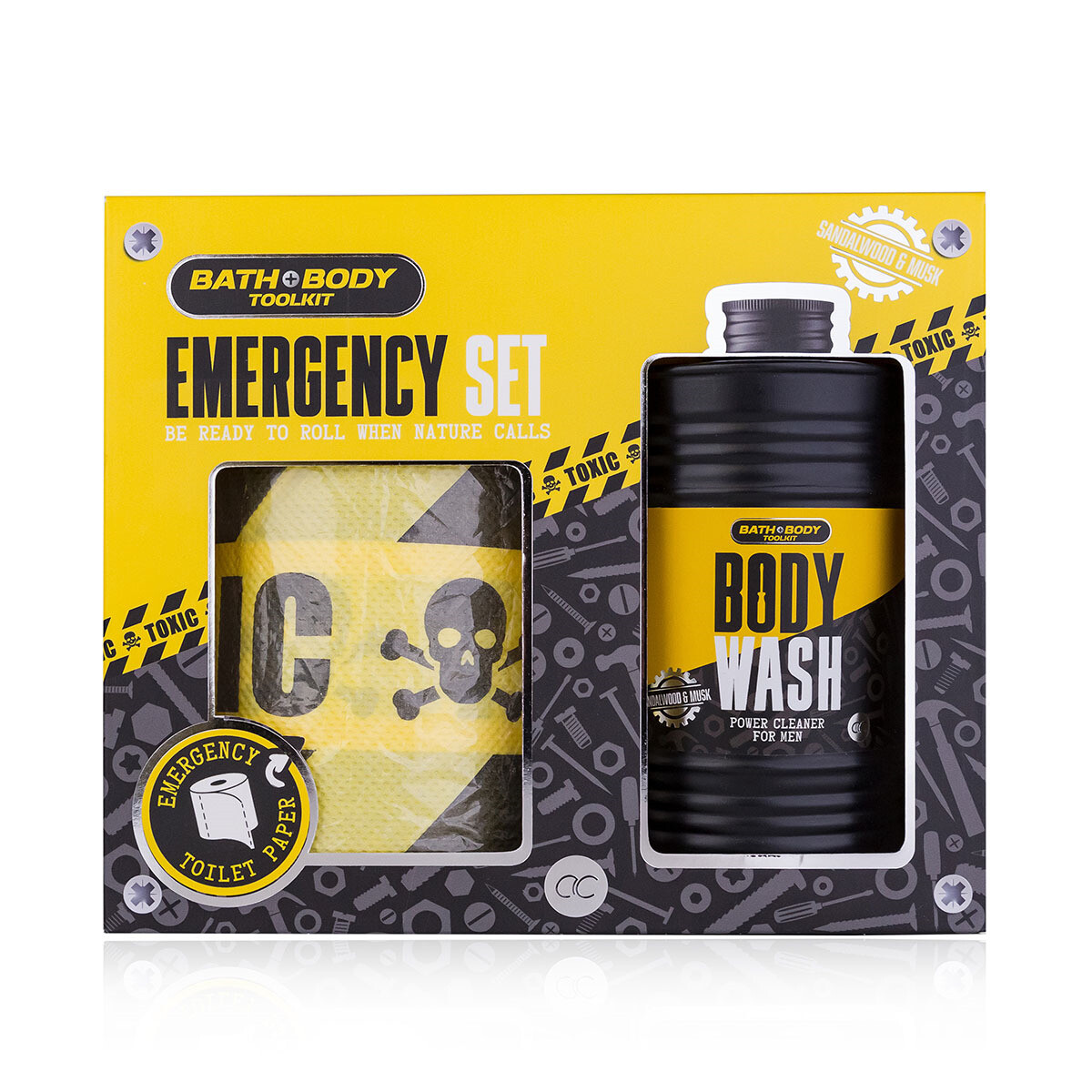 Kúpeľový set BATH and BODY TOOLKIT s toaletným papierom - ACCENTRA - 400ml