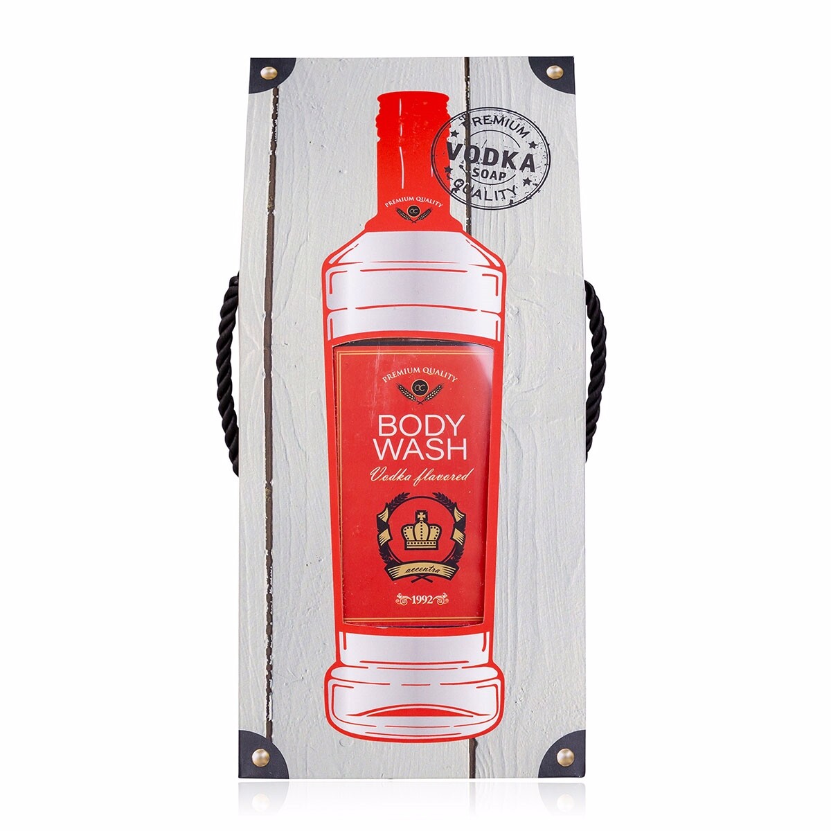 Pánsky sprchový gél 400ml VODKA FLAVOR MEN CLASSICS v darčekovej krabičke v štýle vodky ACCENTRA