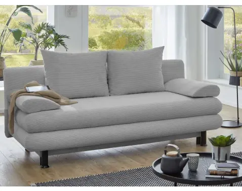 Rozkladacia pohovka Bert, svetlo šedá štruktúrovaná látka%