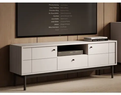 TV skrinka Japandi, 154 cm, béžová kašmír%