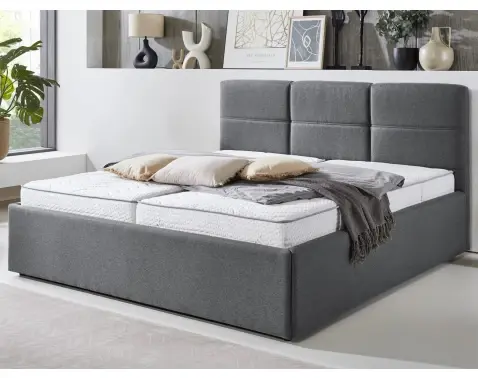 Posteľ Domango 180x200 cm, stredne šedá látka%