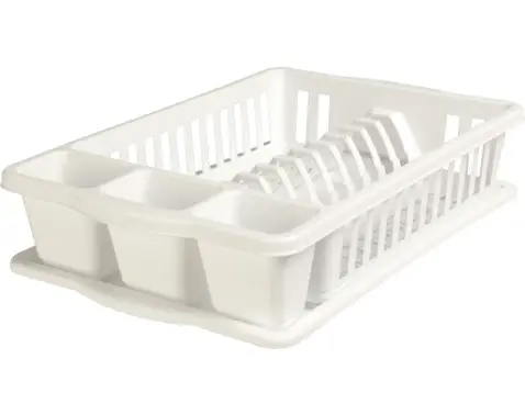 Odkapávač na nádobí 39,5x26 cm, bílý%