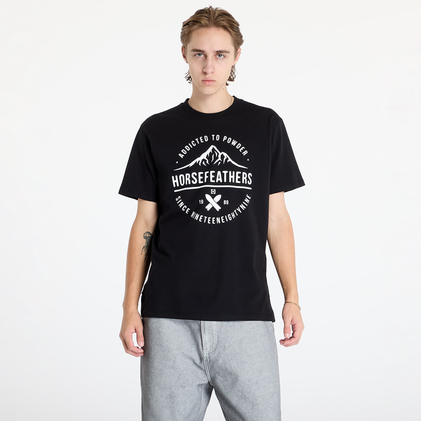Tričko Horsefeathers Atp Emblem T-Shirt Black S