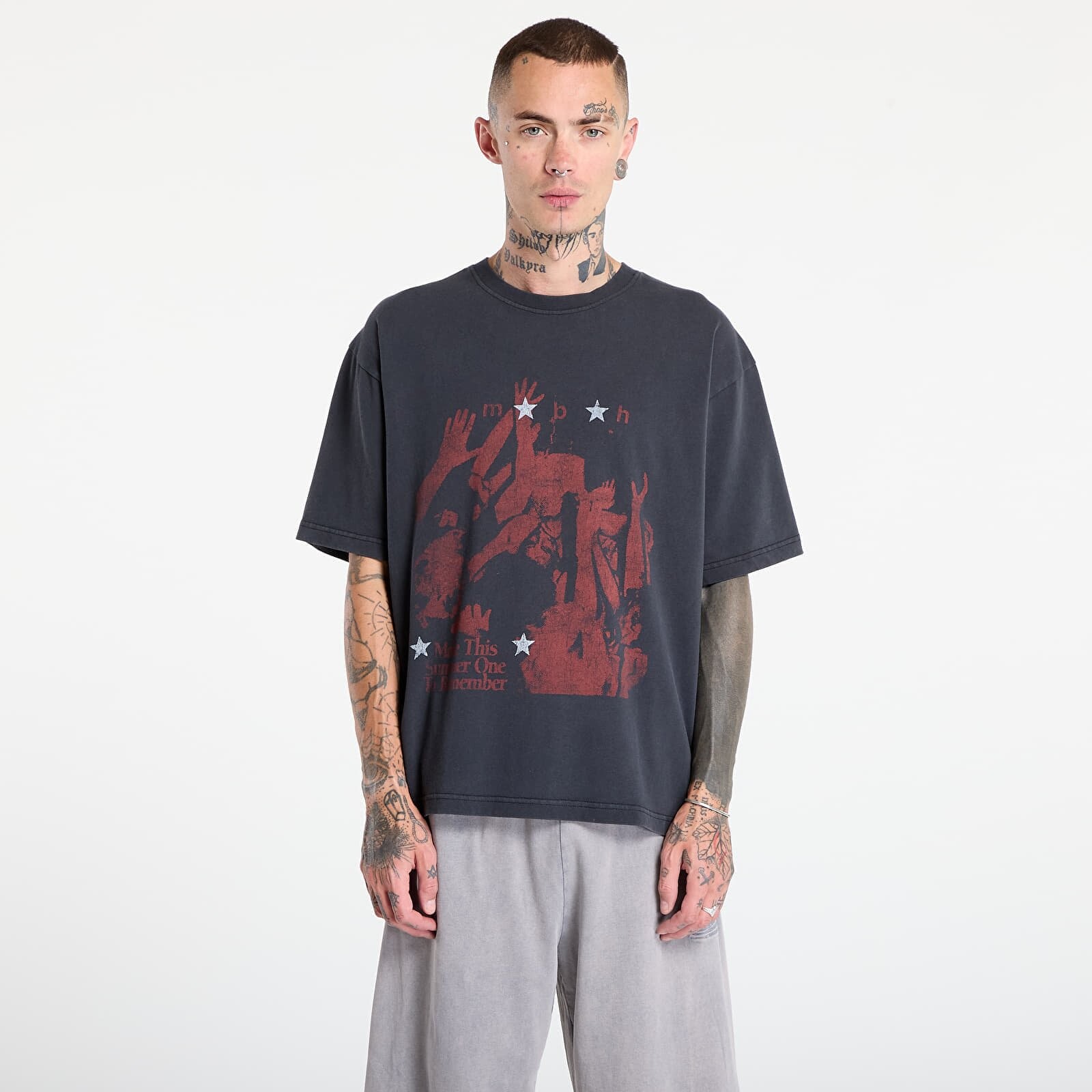 Tričko MISBHV Mudd Club T-Shirt Washed Black L