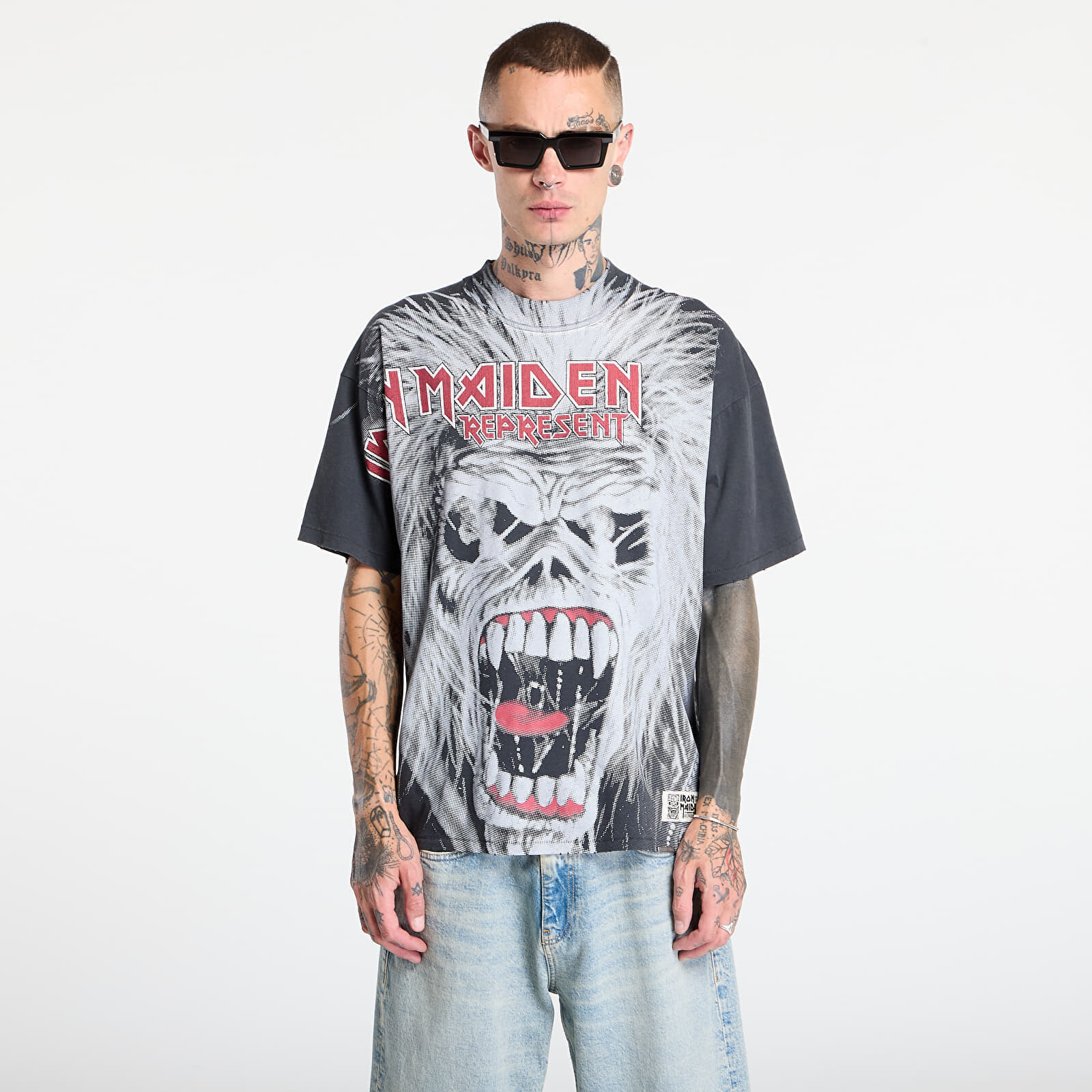 Tričko REPRESENT x Iron Maiden British Metal T-Shirt Stained Black L