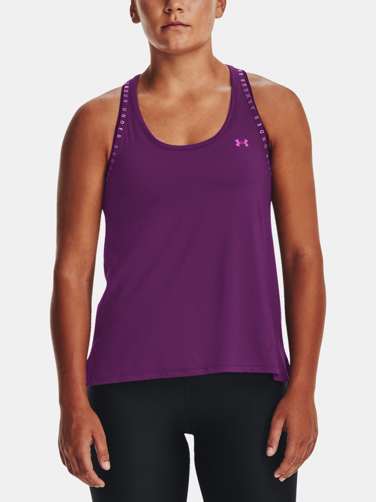 Tmavo fialové športové tielko Under Armour UA Knockout Tank