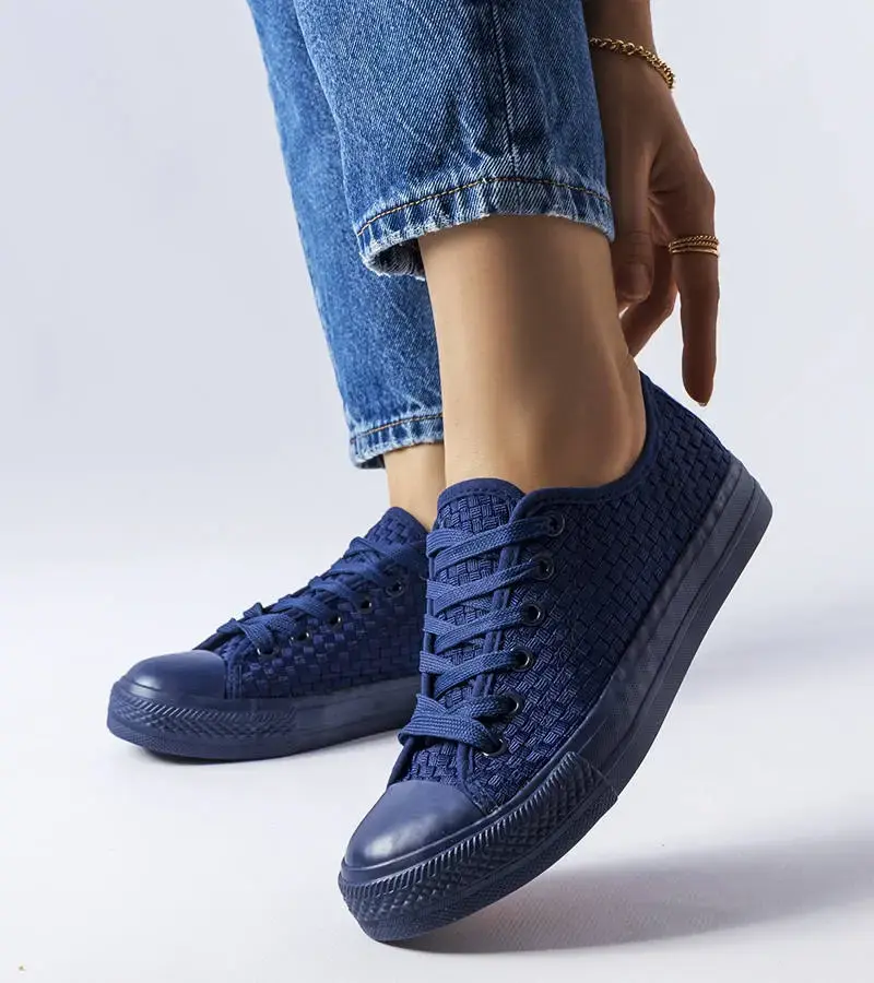 Gemre Tmavomodré kockované tenisky Thibodeau