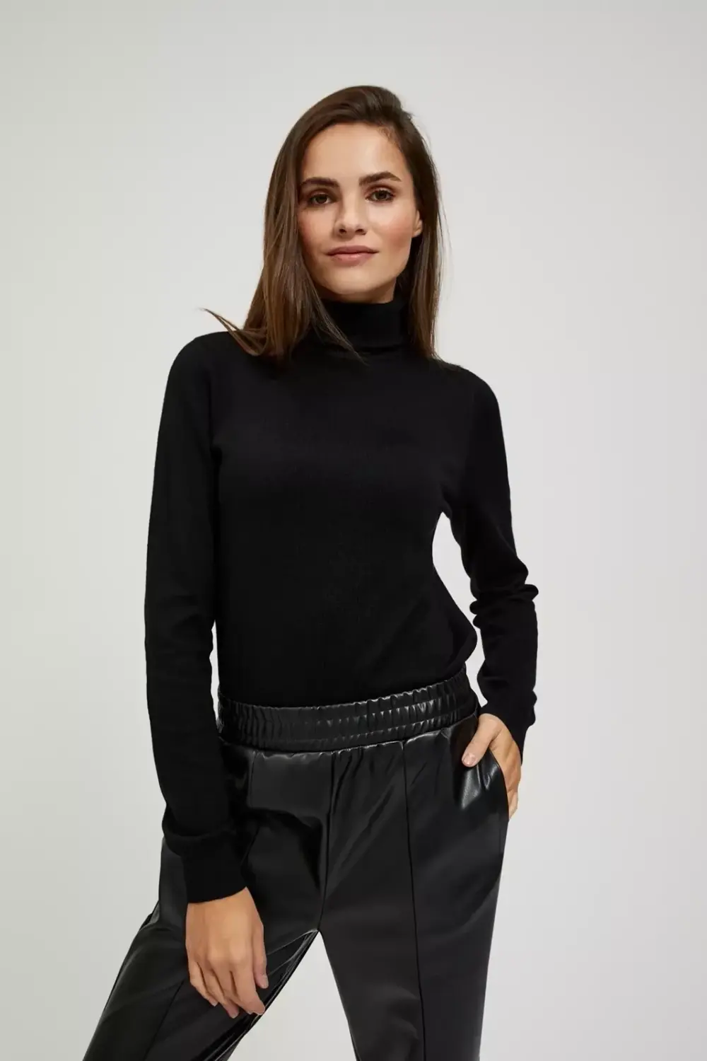 Marisse Black Turtleneck Sweater